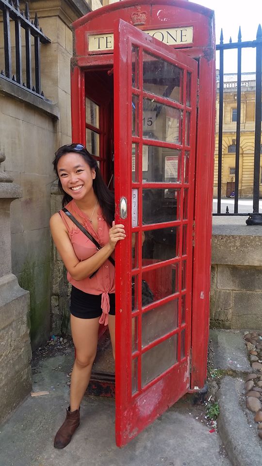 Jenny Lin Picture of Jenny by a telephone booth