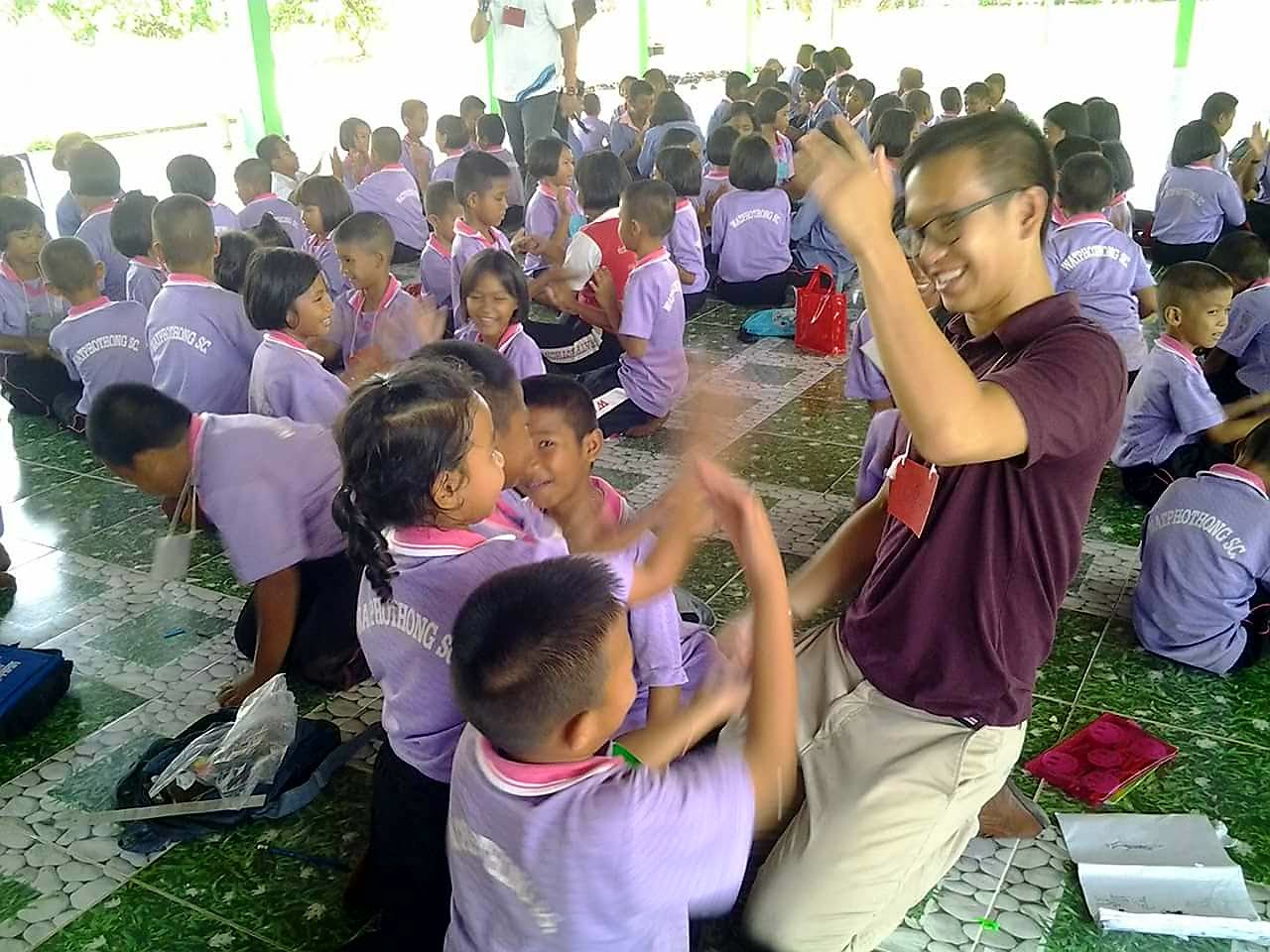 Playing with kids